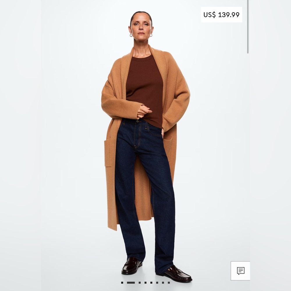 Women’s MANGO Knit Coat Cardigan Small NWT